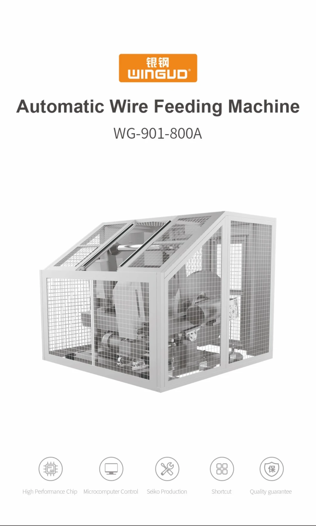 Wire Feeder Automatic Wire Feeding; 1000 Tension Frame (manual) with Mesh Cover Feeding Machine Wg-901-800A